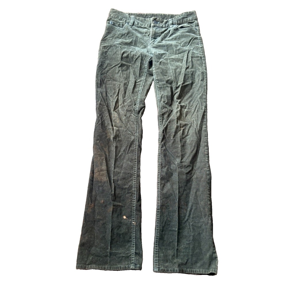 J.Crew Standard Fit Corduroy Pants Green Womens Size 6T Straight Leg Stretch